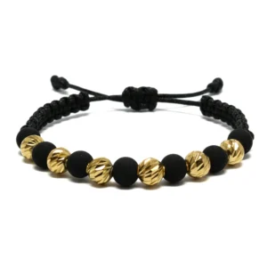 Pulsera con 6 Balines Diamantados y Neopreno