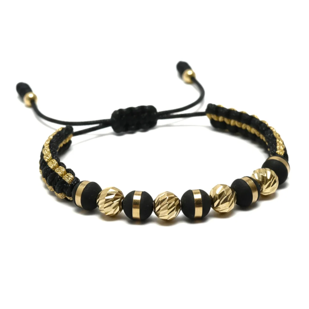 Pulsera 4 Balines Diamantados – Oro Laminado 18K