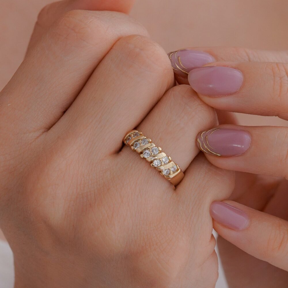 ANILLO ESTILO ARGOLLA FUEGO CRISTAL 2 ANILLO ESTILO ARGOLLA FUEGO CRISTAL