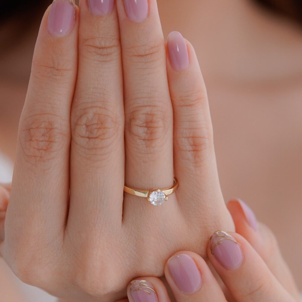 ANILLO SOLITARIO CRISTAL