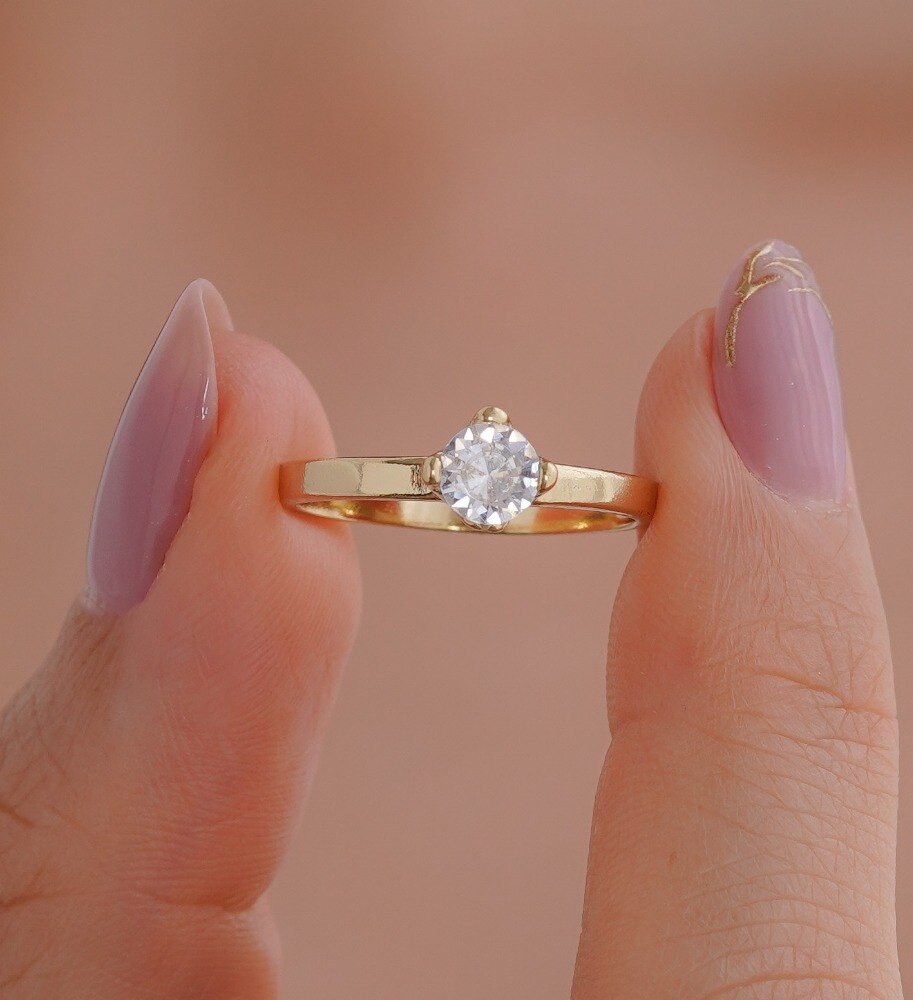 ANILLO SOLITARIO CRISTAL