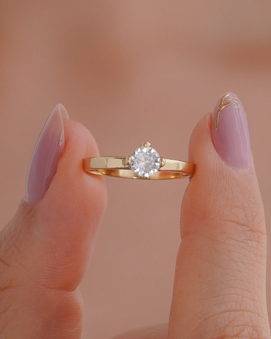 ANILLO SOLITARIO CRISTAL