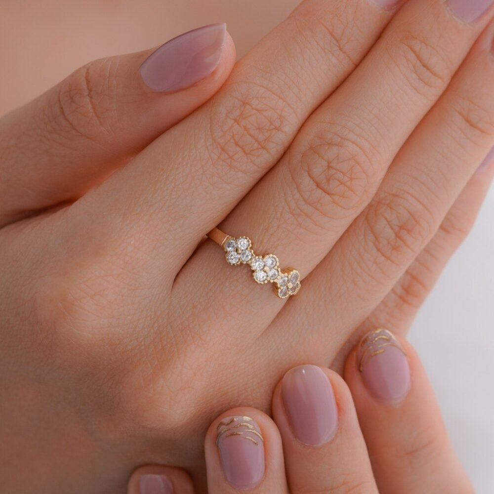 ANILLO TREBOL CRISTAL 2 ANILLO TREBOL CRISTAL