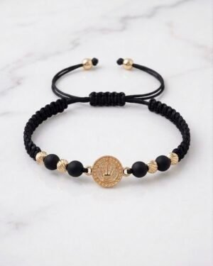 BRAZALETE MEDALLA ROLEX NEO NEGRO