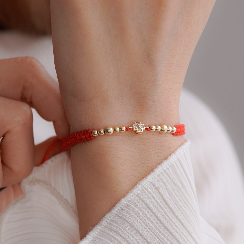 BRAZALETE TREBOL MINI ROJO 2 BRAZALETE TREBOL MINI ROJO