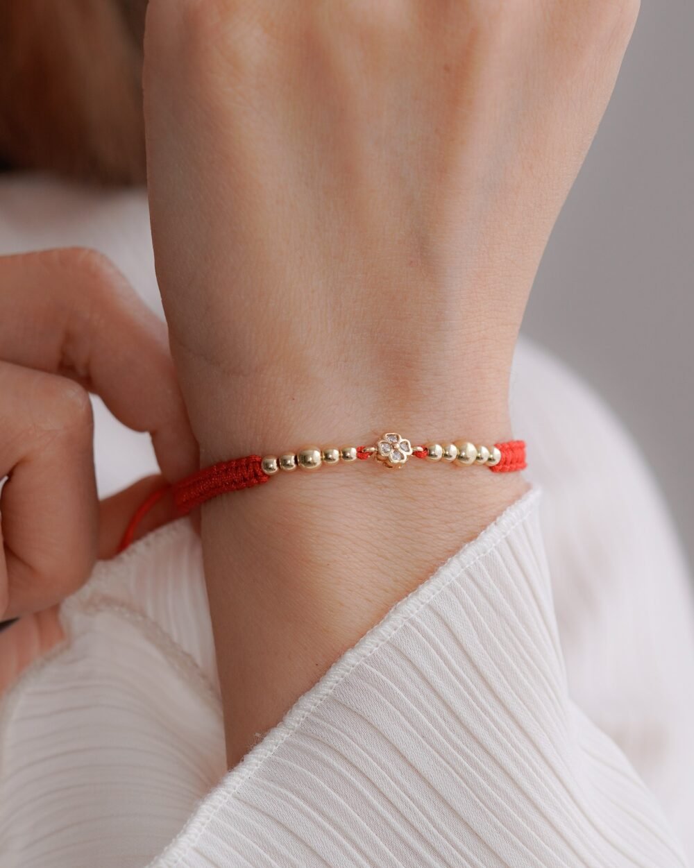 BRAZALETE TREBOL MINI ROJO 2 BRAZALETE TREBOL MINI ROJO