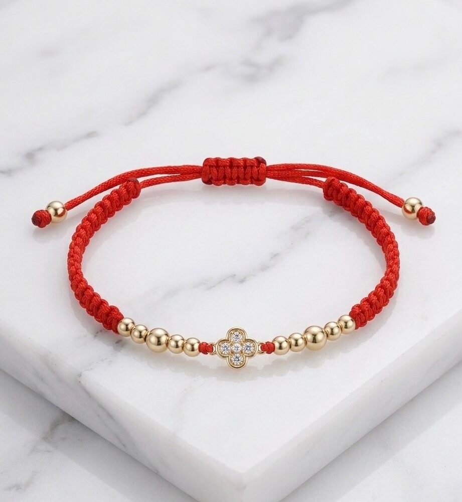 BRAZALETE TREBOL MINI ROJO BRAZALETE TREBOL MINI ROJO