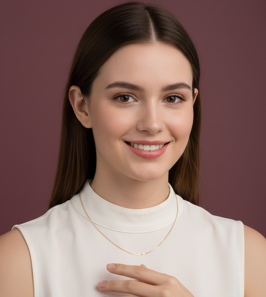 CADENA AROS 1MM 45CM