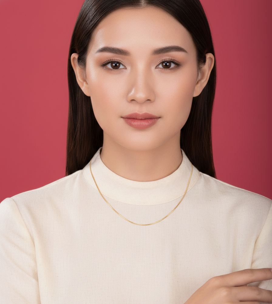 CADENA COLA RATON DIAMANTADA 1MM 45CM