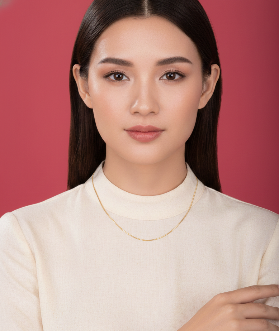 CADENA COLA RATON DIAMANTADA 1MM 45CM