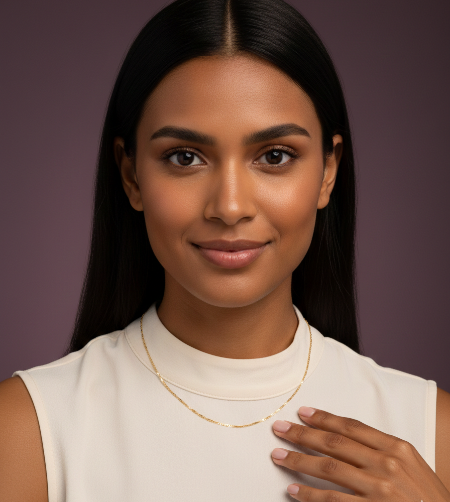 CADENA ESCALERA PLANA 2MM 45CM