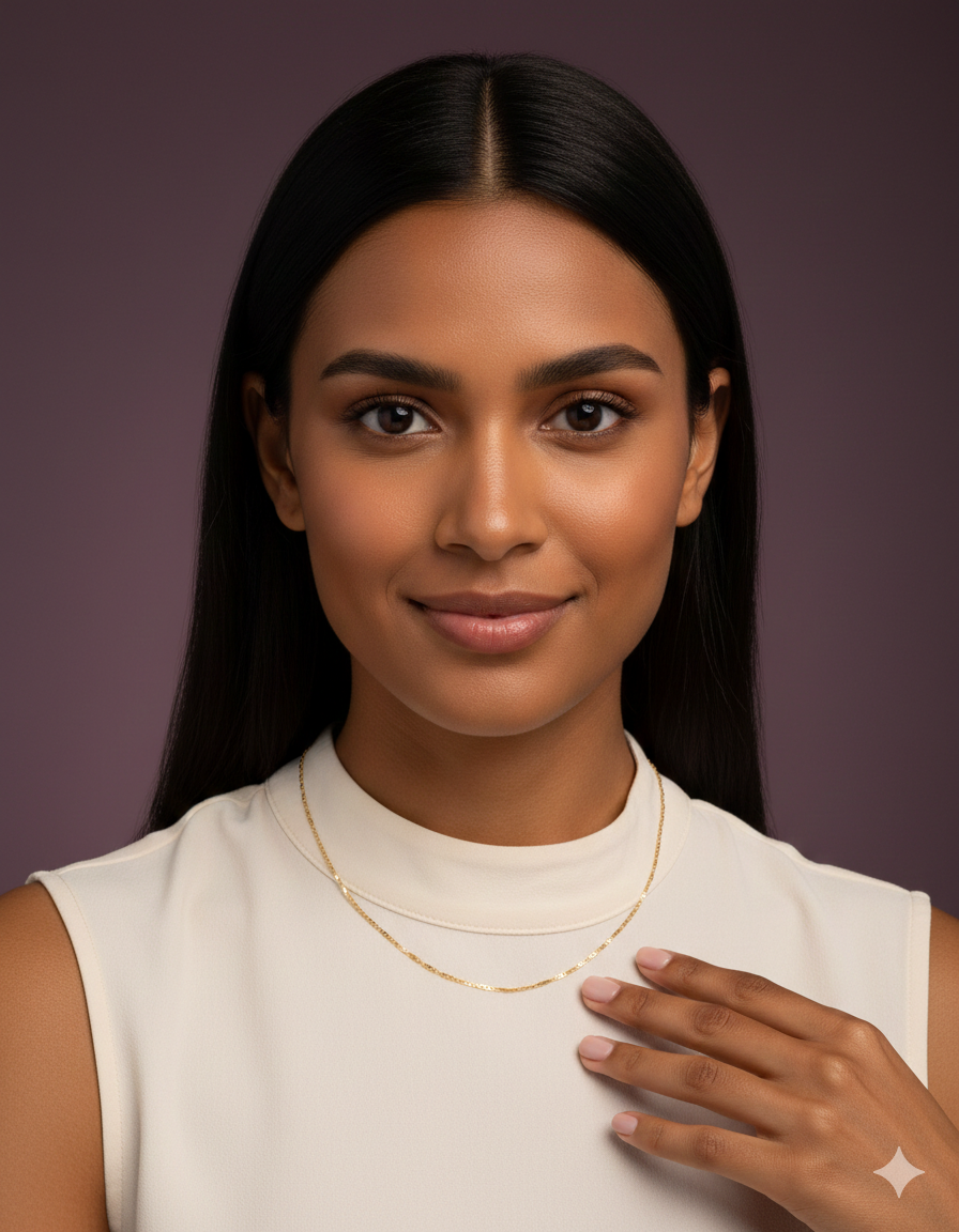 CADENA ESCALERA PLANA 2MM 45CM