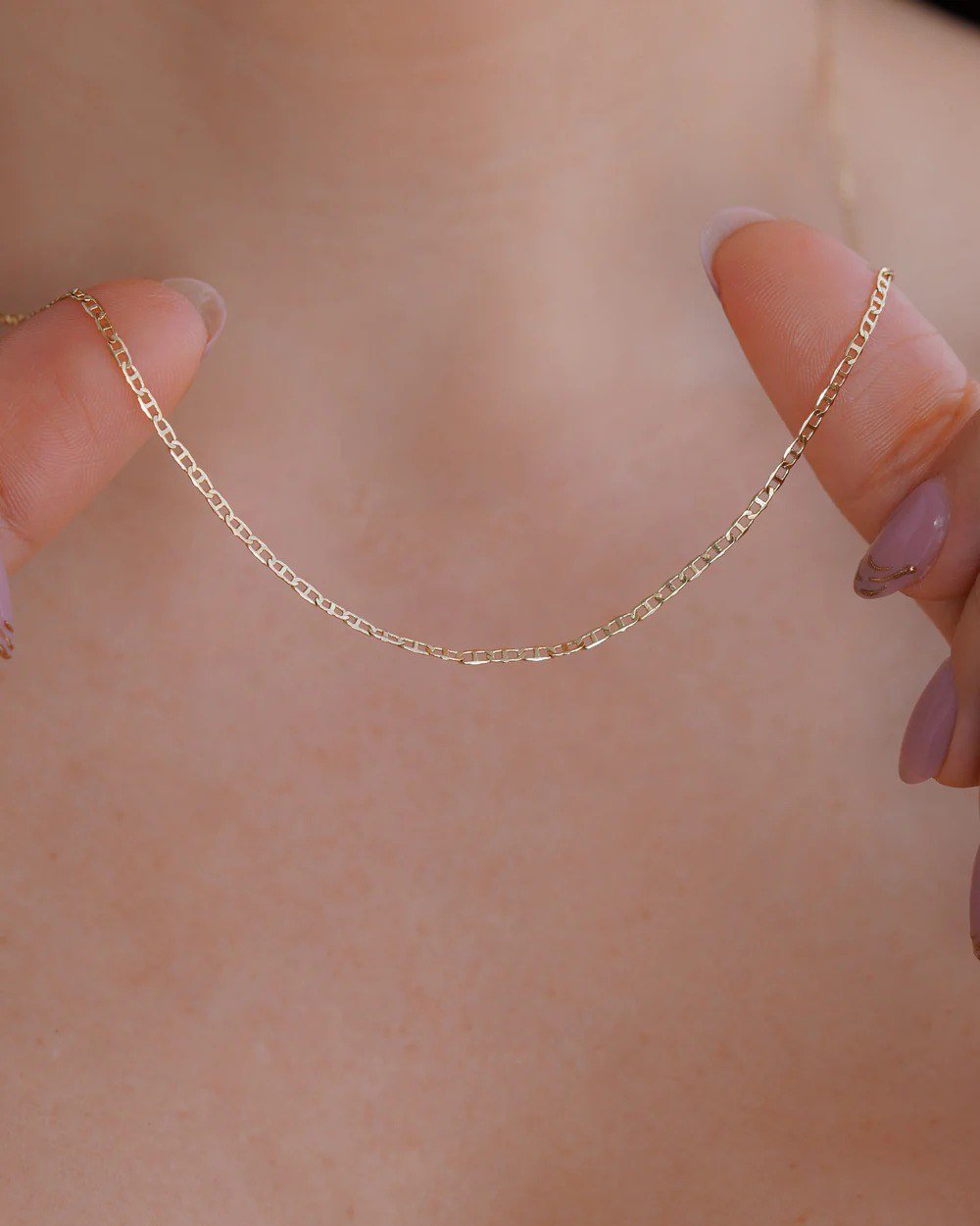 CADENA ESCALERA PLANA 2MM 50CM