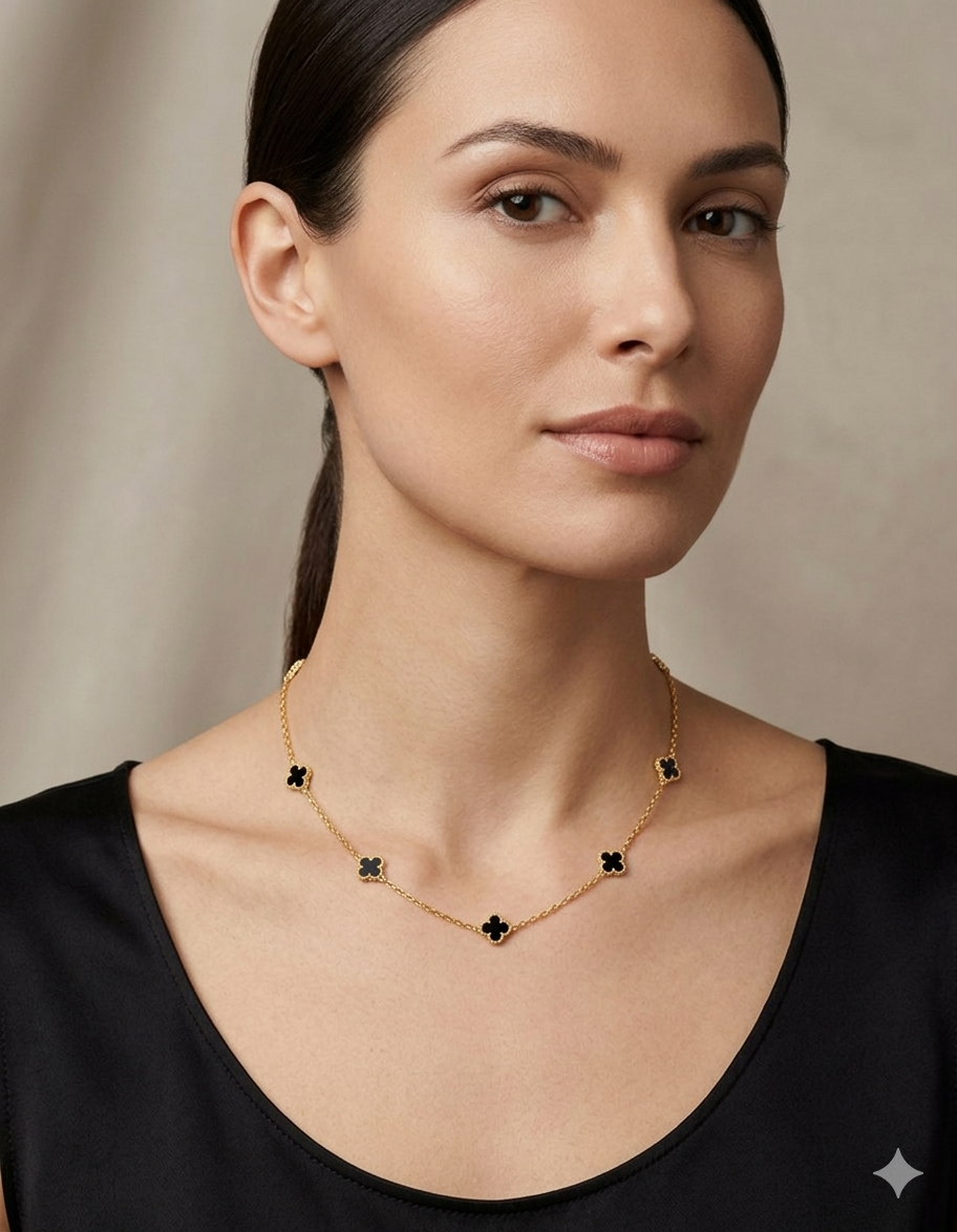COLLAR 5 TREBOL ESPECIAL NEGRO