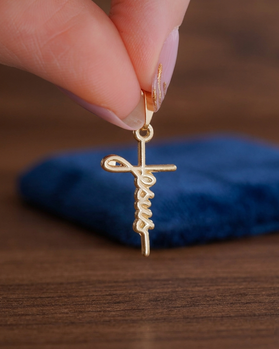 DIJE PALABRA JESUS SILUETA 2.2CM