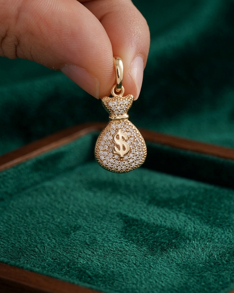 DIJE SUERTE BOLSA DINERO GRANDE 2.5CM