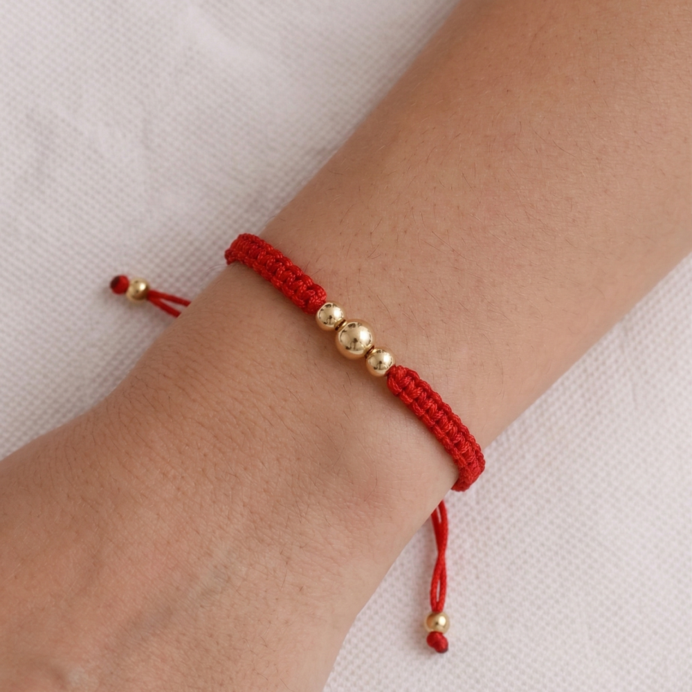 Macrame 2 Pulsera 3 Balines Lisos – Macramé