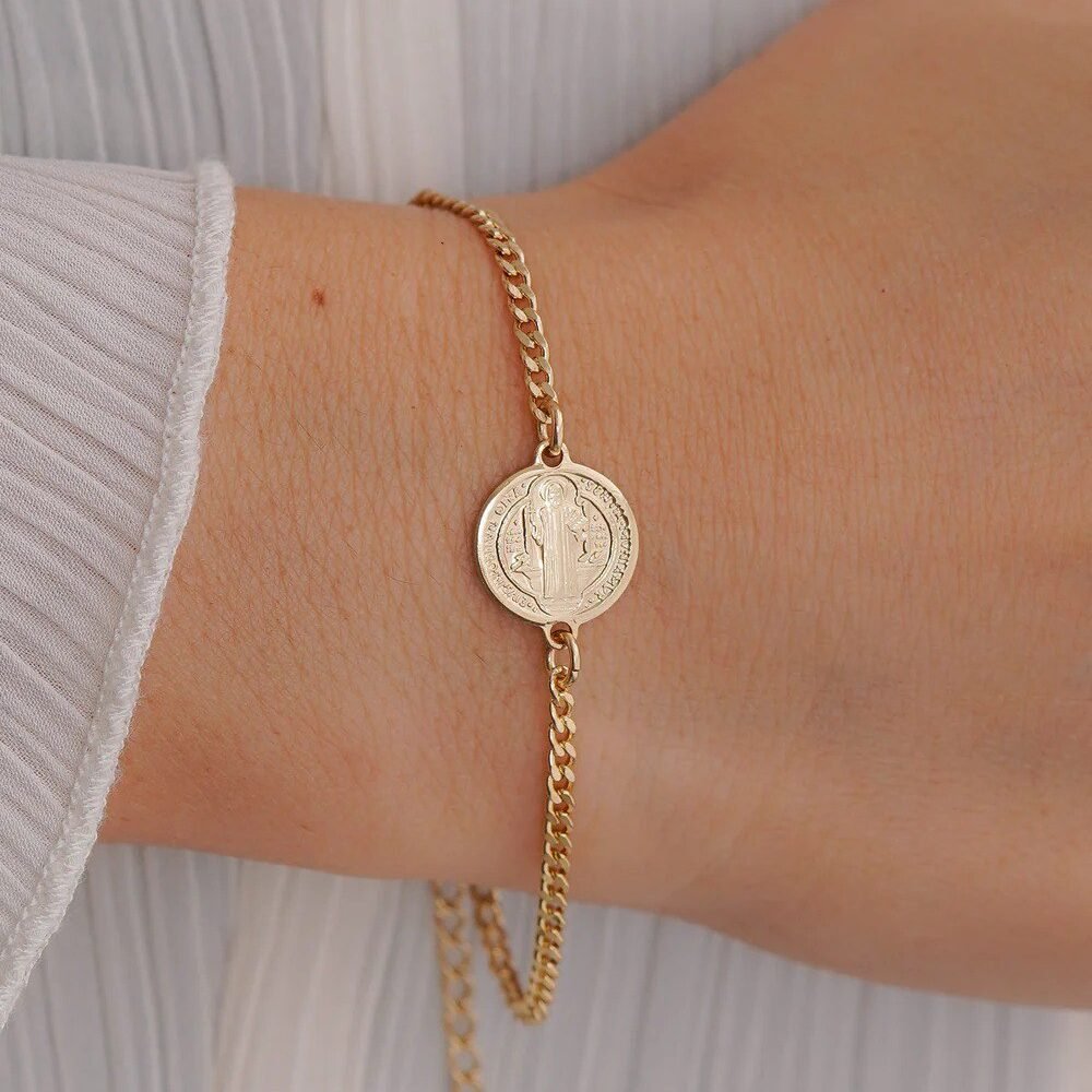 PULSERA CUBANA 2MM SAN BENITO 17CM+3CM 1 PULSERA CUBANA 2MM SAN BENITO 17CM+3CM