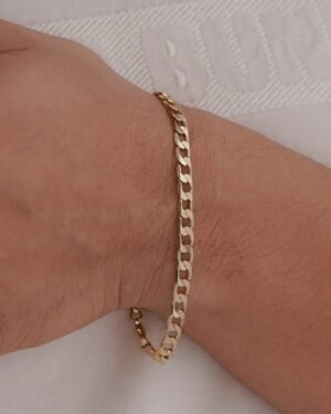 PULSERA CUBANA GRUESA PLANA 21CM 5MM