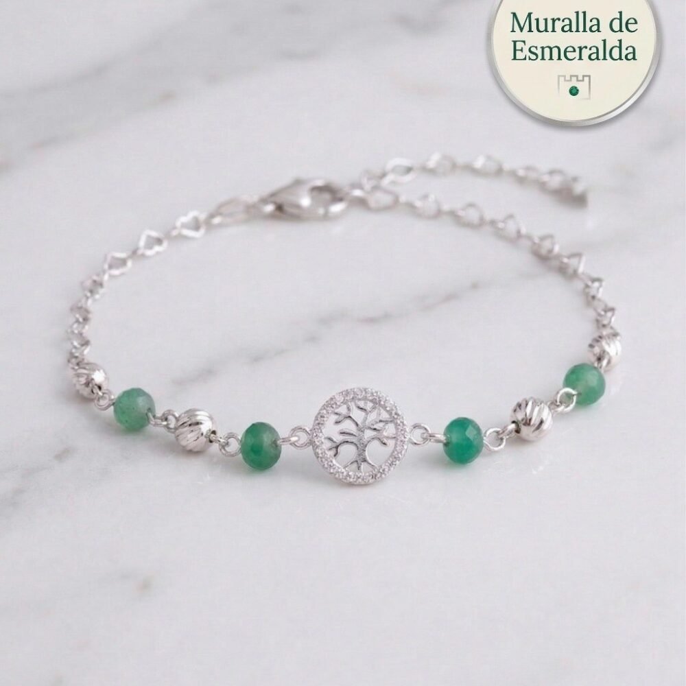 PULSERA MURALLA ARBOL DE LA VIDA 18CM PLATA ITA