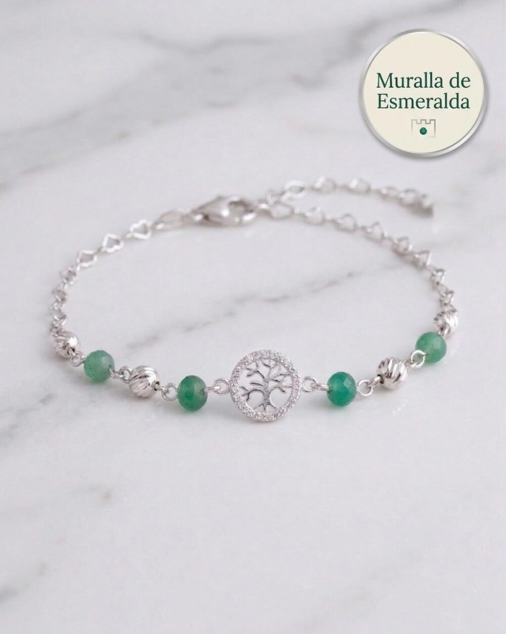 PULSERA MURALLA ARBOL DE LA VIDA 18CM PLATA ITA