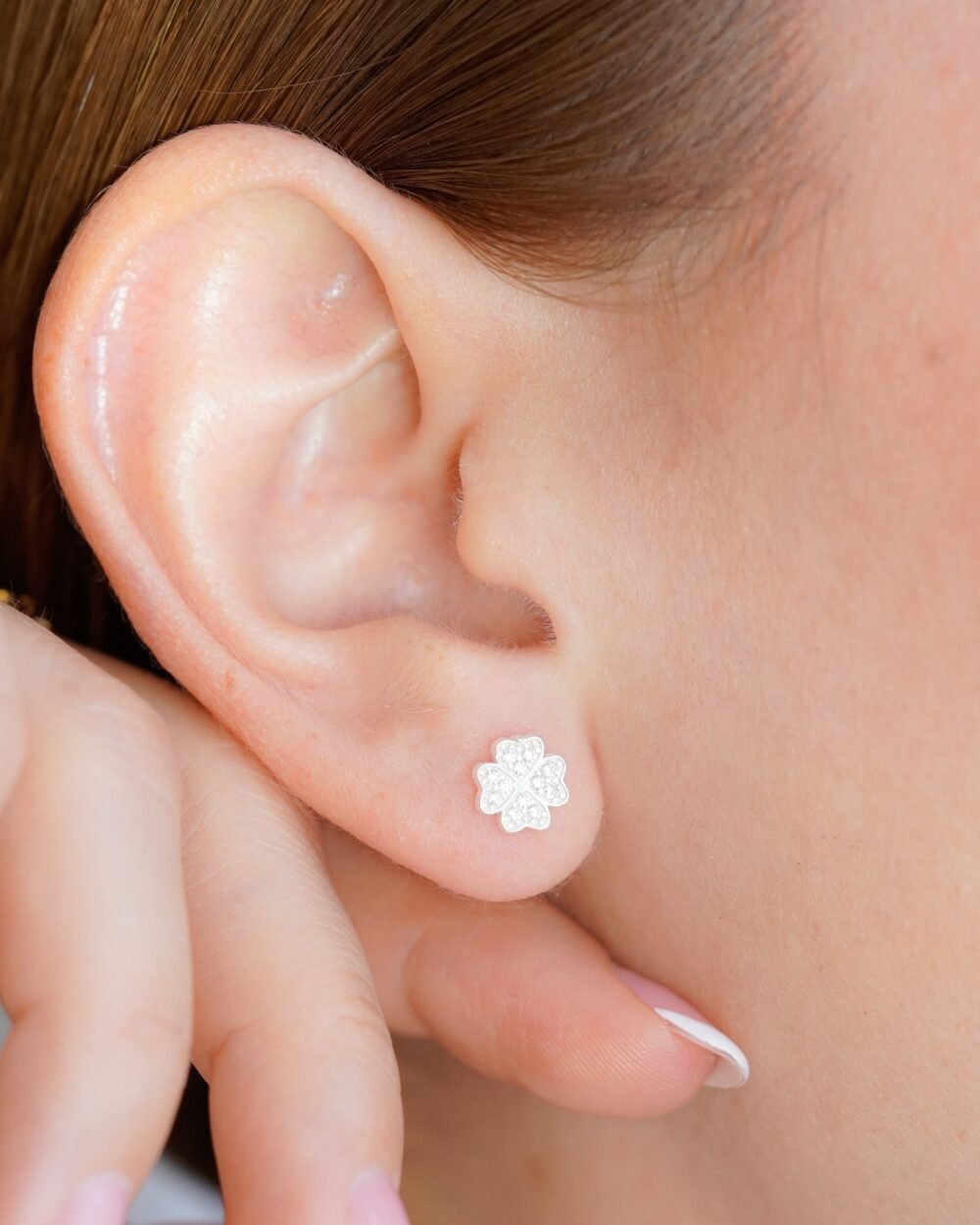 TOPO TREBOL CRISTAL 6MM PLATA ITA