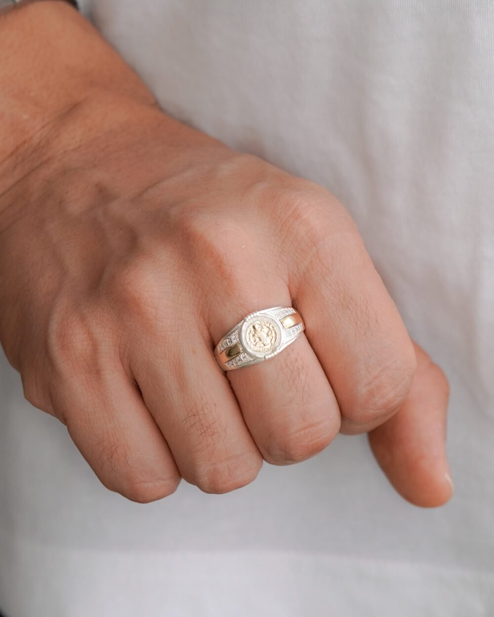 ANILLO SAN BENITO PLATA  PLATA ITA