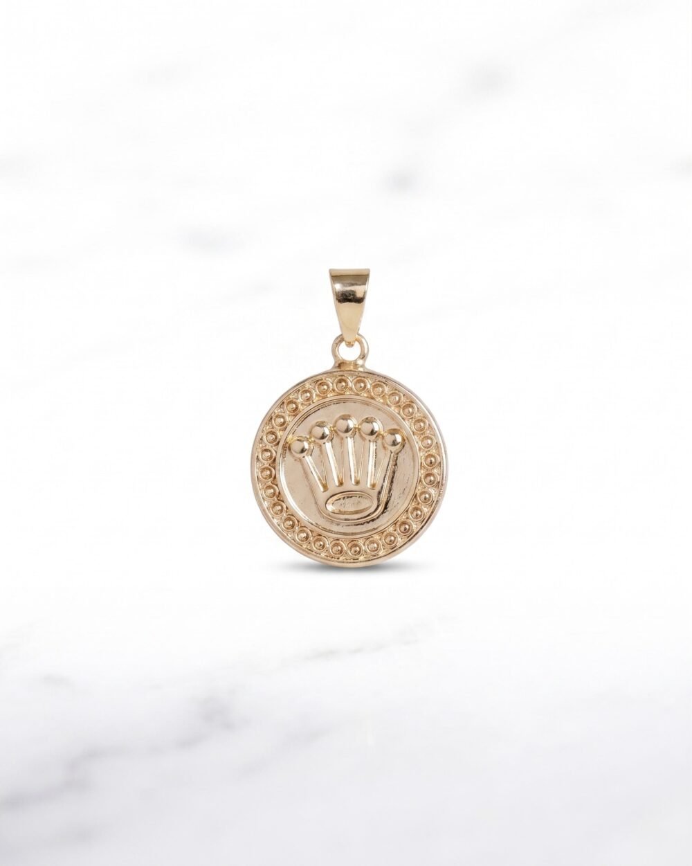 DIJE MEDALLA CORONA LISA RX 1.8CM DIJE MEDALLA CORONA LISA RX 1.8CM
