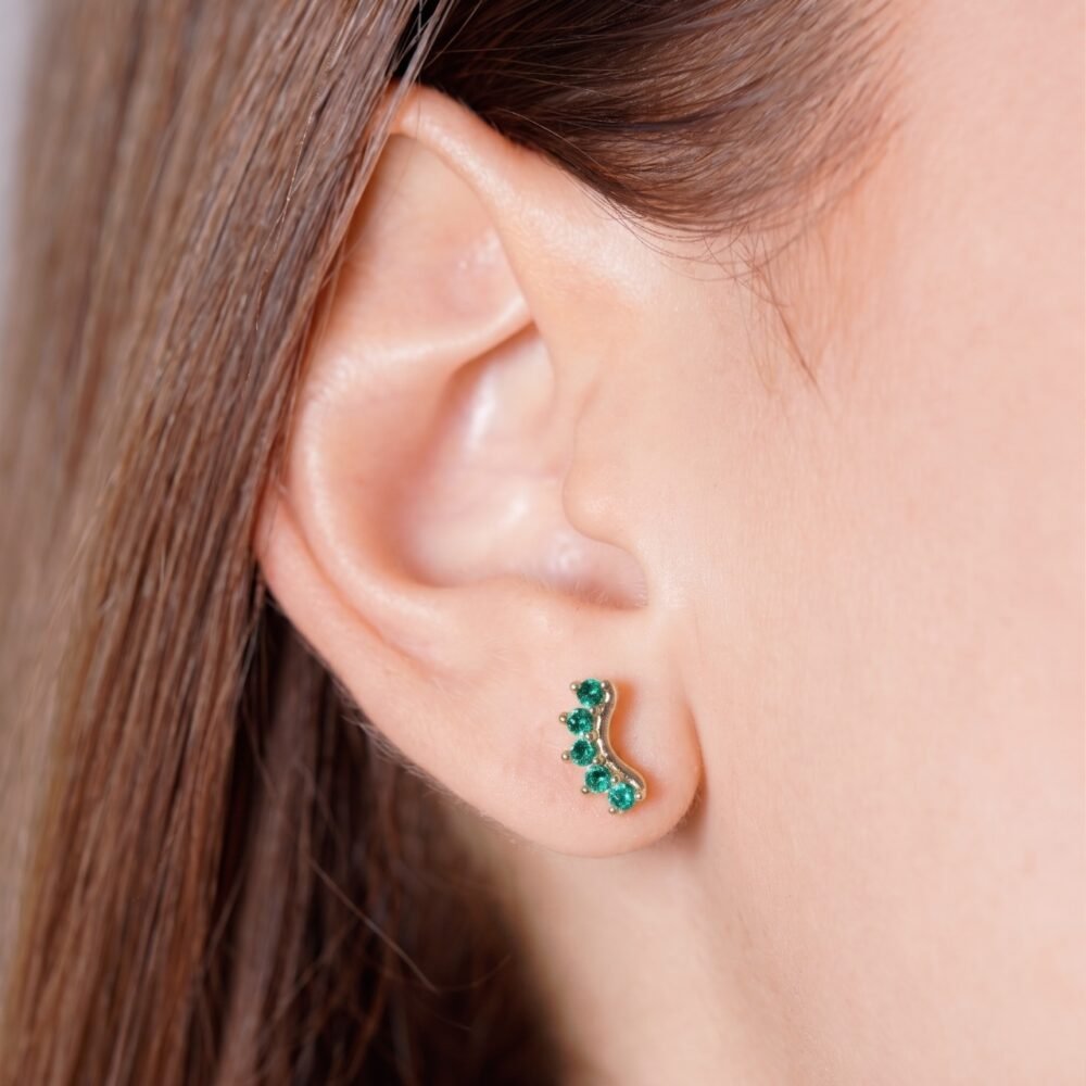 TOPO 5 PUNTOS VERDE ESM 1CM