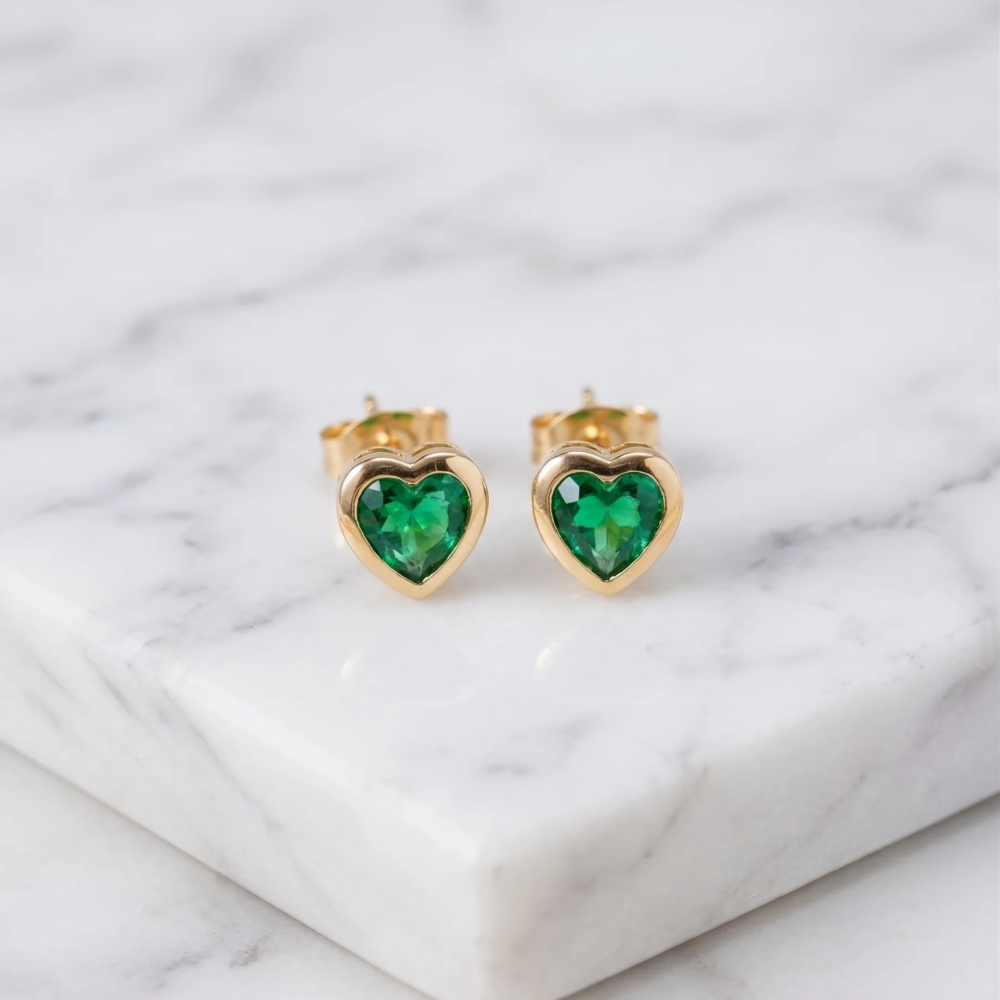 TOPO CORAZON SILUETA VERDE ESM 0.7CM