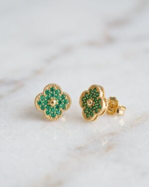 TOPO TREBOL PUNTEADO VERDE ESM 0.8CM