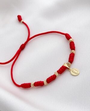 BRAZALETE 7 NUDOS PROTECCIÓN 4MM DIAMANTADO VIRGEN GUADALUPE