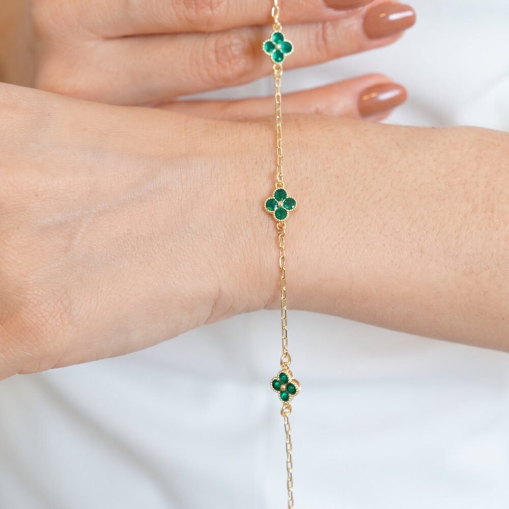 pulsera-tipo-trebol-verde-esm-fino-18-5cm-3 PULSERA TIPO TREBOL VERDE ESM FINO 18+5CM